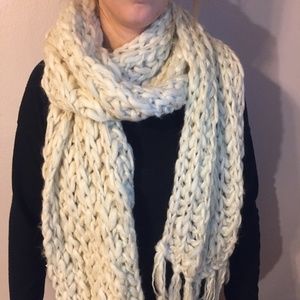 White Knit Scarf